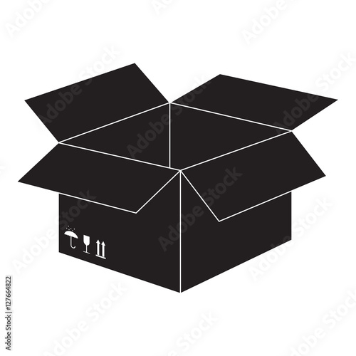 "Black cardboard box icon" Stock image and royaltyfree vector files on