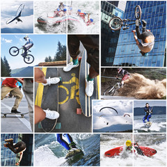 Extreme sports collage