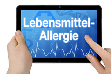 Display mit Lebensmittelallergie