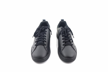 Black sneakers. Canvas Shoe.