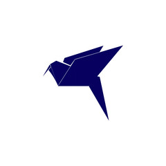 Dove origami icon vector illustration