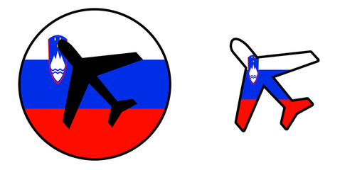 Airplane isolated on white - Slovenia