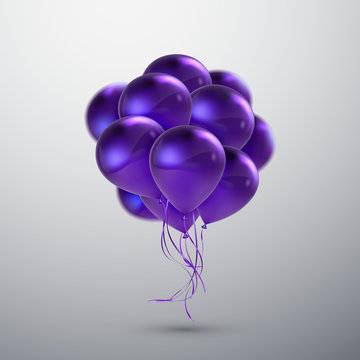 Violet Balloon Bunch.