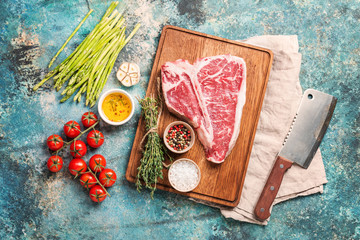 Raw T-bone Steak