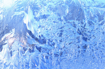 ice window frosted blue abstract background