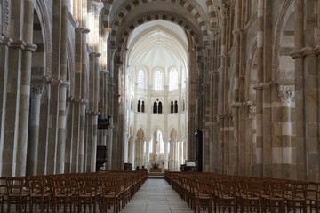Fototapeta na wymiar Basilique Sainte-Marie-Madeleine de Vezelay church in Vezelay