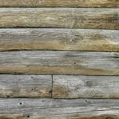 Old Rustic Log Cabin Or Barn Wall Square Texture Background