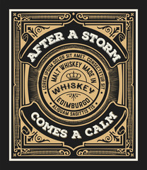 Vintage design for labels. Suitable for whiskey or other comerci