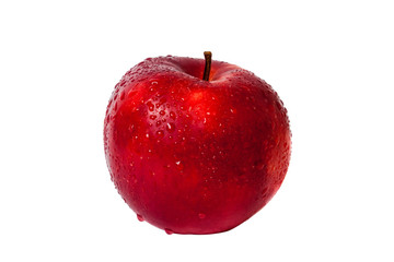 red Apple on white background