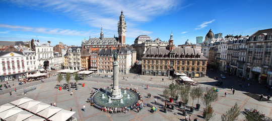Fototapeta premium Lille (France) / Place du Général de Gaulle