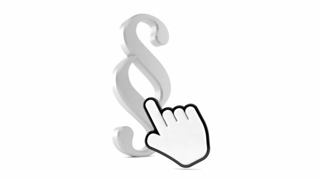 Paragraph symbol with web cursor