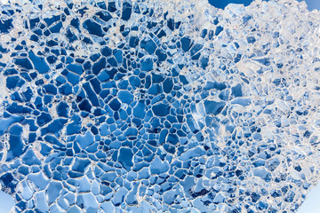 Amazing sparkling icy texture. Winter background astraktny