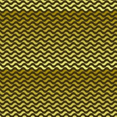 Fototapeta premium Seamless pattern. Golden waves texture 