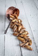 Bread stick with flour and wheat