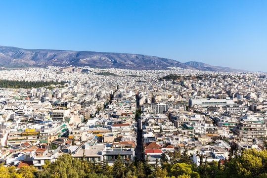 Athens skyline, Greece