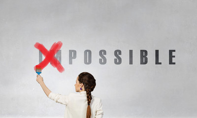 Nothing is impossible . Mixed media