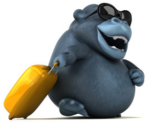 Fun gorilla - 3D Illustration