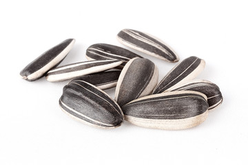 sunflower seeds isolated white background
