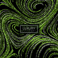 Luxury background with shiny green glitters
