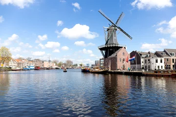 Papier Peint photo Moulins Mühle de Adriaan in Haarlem