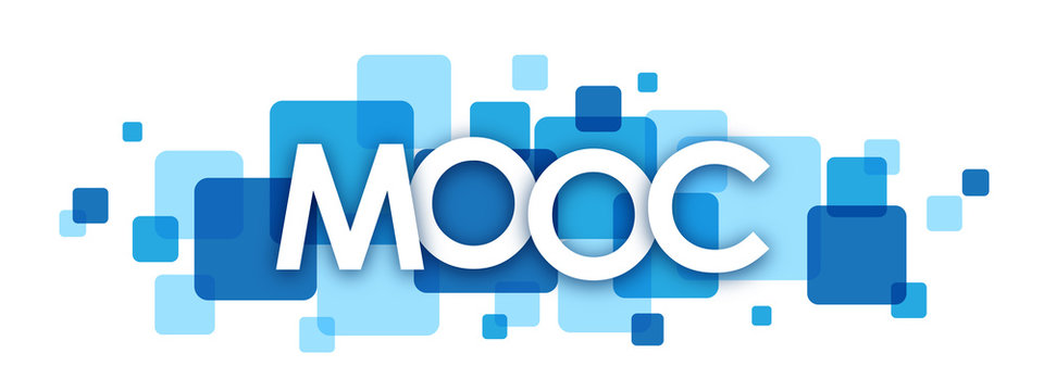 "MOOC" Overlapping Letters Vector Icon
