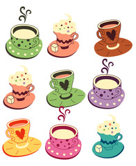 cute coffee cup pattern