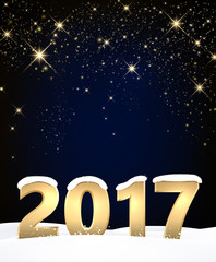 Fototapeta premium Blue 2017 New Year background.