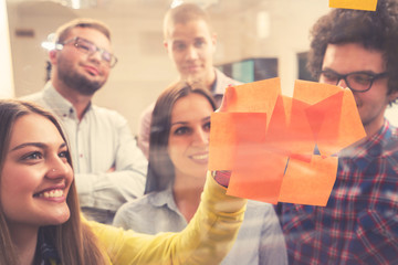 startup planning in  tech office