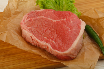 Beef steak raw
