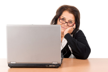 Senior woman with laptop