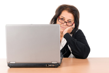 Senior woman with laptop