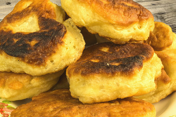 Cheese pancakes  - Rosy pancakes with pot cheese