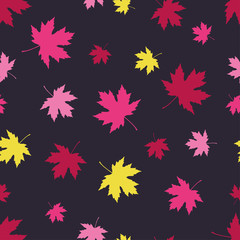 Seamless vector background with decorative leaves. Print. Cloth design, wallpaper.