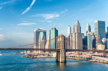 Fototapeta na wymiar Lower Manhattan skyline as seen from Brooklyn