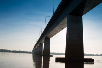 Friendship Bridge Thailand - Laos Mukdahan ,Sun rise