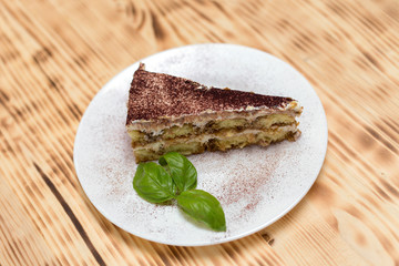 Homemade tiramisu, traditional Italian dessert