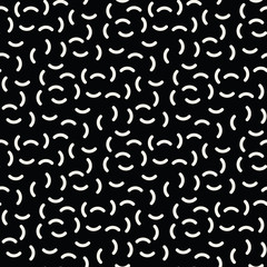 Vector graphic abstract geometry memphis style pattern. black and white seamless geometric background . subtle pillow and bed sheet design. unique art deco. hipster fashion print