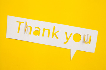 Thank you cut out from paper