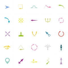 Vector Arrows Signs and Icons Illustration