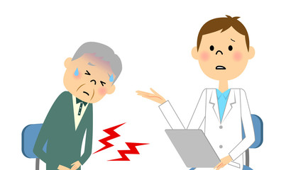 受診する高齢者