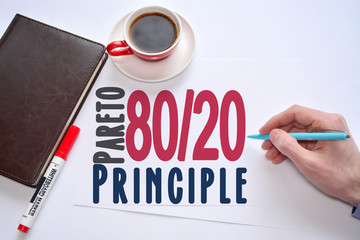 Pareto Principle or law of the vital few. 80/20 rule. factor sparsity