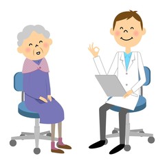 受診する高齢者