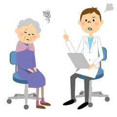 受診する高齢者