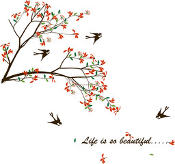 tree branches with birds