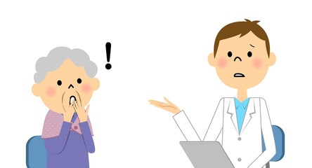 受診する高齢者