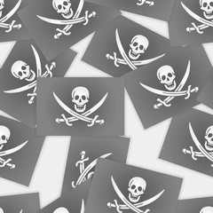 The Jolly Roger of Calico Jack - eamless pattern