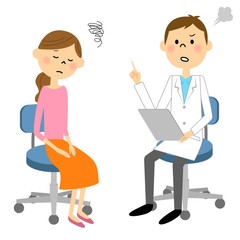 受診する女性