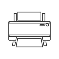 contour color monochrome home printer vector illustration