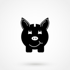 Piggy bank Icon Vector.