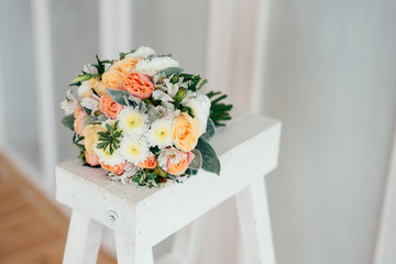 wedding bouquet with roses